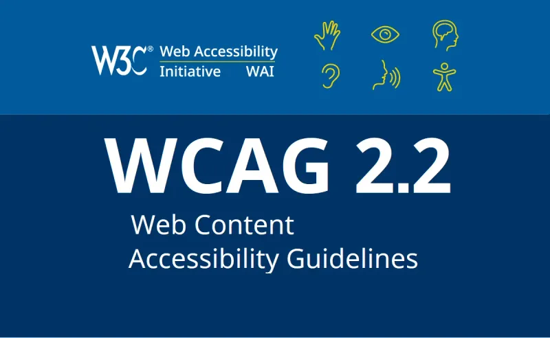 Diagrama de la evolución de WCAG 2.1 vs 2.2, mostrando cómo la versión 2.2 añade nuevas pautas de accesibilidad sobre foco y targets.