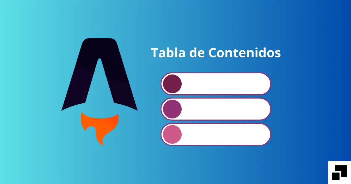 Tabla de contenidos Astro